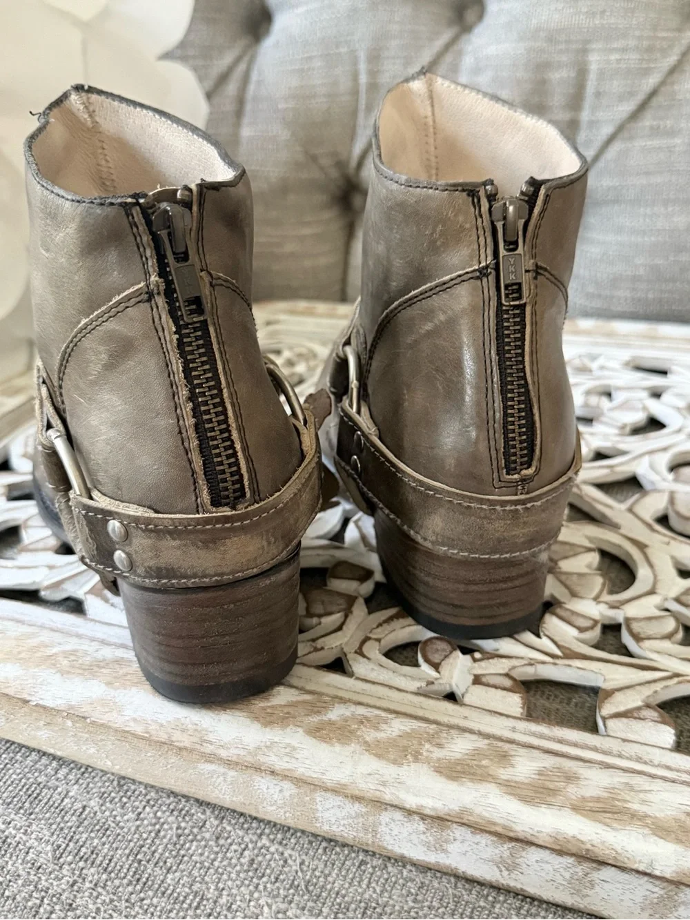 Freebird by Steven Santiago Leather Harness Ankle Boots 7 NEW $275